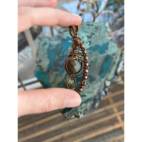 Artisan Jasper Bronze Pendant - Picture 2 of 10